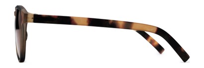 Side of The Alex Reading Sunglasses in Matte Tortoise with Blue Mirror