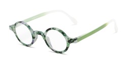 Angle of The Alta in Green Tortoise, Women's and Men's Round Reading Glasses