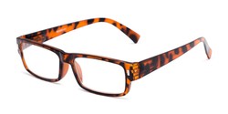 Angle of The Althorpe in Brown Tortoise, Women's and Men's Rectangle Reading Glasses