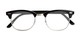 Folded of The Amos Photochromic Reader in Black/Silver with Smoke