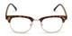 Front of The Amos Photochromic Reader in Tortoise/Gold with Amber