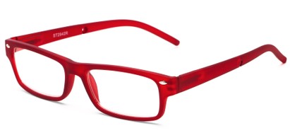 Angle of The Anchor Detachable Neck Cord Reader in Red, Women's and Men's Rectangle Reading Glasses