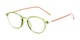 Angle of The Applause Flexible Reader in Green/Brown, Women's and Men's Round Reading Glasses