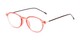 Angle of The Applause Flexible Reader in Orange/Brown, Women's and Men's Round Reading Glasses