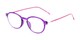 Angle of The Applause Flexible Reader in Purple/Pink, Women's and Men's Round Reading Glasses