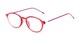 Angle of The Applause Flexible Reader in Red/Pink, Women's and Men's Round Reading Glasses