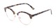 Angle of The Appleton in Grey Tortoise, Women's Browline Reading Glasses