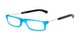 Angle of The Apricot Folding Reader in Blue, Women's and Men's Rectangle Reading Glasses