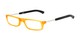 Angle of The Apricot Folding Reader in Orange, Women's and Men's Rectangle Reading Glasses
