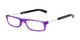 Angle of The Apricot Folding Reader in Purple, Women's and Men's Rectangle Reading Glasses