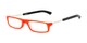 Angle of The Apricot Folding Reader in Red, Women's and Men's Rectangle Reading Glasses