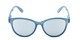 Front of The Aria Reading Sunglasses in Blue with Silver Mirror