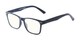Angle of The Arnold Multifocal Computer Reader in Black with Light Yellow, Women's and Men's Retro Square Reading Glasses