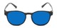 Front of The Arrow Magnetic Reading Sunglasses in Black with Blue Mirror