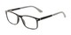 Angle of The Arvil in Black/Grey, Women's and Men's Rectangle Reading Glasses