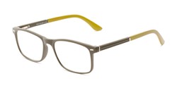 Angle of The Arvil in Grey/Olive Green, Women's and Men's Rectangle Reading Glasses