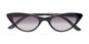 Folded of The Ashlee Reading Sunglasses in Black with Smoke