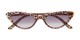Folded of The Ashlee Reading Sunglasses in Brown Leopard with Smoke