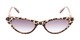 Front of The Ashlee Reading Sunglasses in Brown Leopard with Smoke