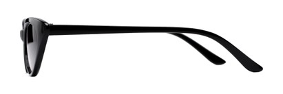 Side of The Ashlee Reading Sunglasses in Black with Smoke