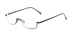 Angle of The Atlas in Black, Women's and Men's Rectangle Reading Glasses