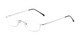 Angle of The Atlas in Silver, Women's and Men's Rectangle Reading Glasses