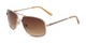 Angle of The Axel Bifocal Reading Sunglasses in Gold with Amber, Women's and Men's Aviator Reading Sunglasses