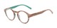 Angle of The Bakersfield in Brown/Green, Women's and Men's Round Reading Glasses