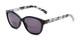 Angle of The Beachy Bifocal Reading Sunglasses  in Black/Grey Tortoise with Smoke, Women's Cat Eye Reading Sunglasses