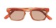 Folded of The Beacon Reading Sunglasses in Orange/White Stripes with Amber