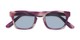 Folded of The Beacon Reading Sunglasses in Purple/White Stripes with Smoke