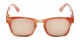 Front of The Beacon Reading Sunglasses in Orange/White Stripes with Amber