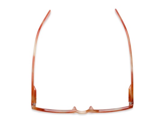Overhead of The Beacon Reading Sunglasses in Orange/White Stripes with Amber