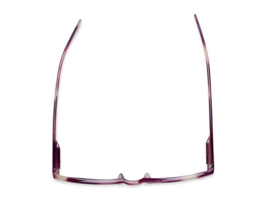 Overhead of The Beacon Reading Sunglasses in Purple/White Stripes with Smoke