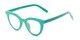 Angle of The Beatrix in Green, Women's Cat Eye Reading Glasses