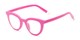 Angle of The Beatrix in Matte Pink, Women's Cat Eye Reading Glasses