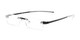 Angle of The Beau in Black, Women's and Men's Rectangle Reading Glasses