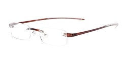 Angle of The Beau in Brown, Women's and Men's Rectangle Reading Glasses