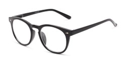 Angle of The Beethoven Blended Bifocal in Black, Women's and Men's Round Reading Glasses