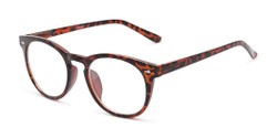 Angle of The Beethoven Blended Bifocal in Tortoise, Women's and Men's Round Reading Glasses