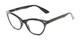 Angle of The Bellamy in Glossy Black, Women's Cat Eye Reading Glasses
