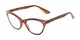 Angle of The Bellamy in Brown, Women's Cat Eye Reading Glasses