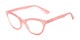Angle of The Bellamy in Light Pink, Women's Cat Eye Reading Glasses