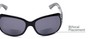 Detail of The Bernice Bifocal Reading Sunglasses in Black with Smoke