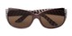 Folded of The Bernice Bifocal Reading Sunglasses in Brown with Amber