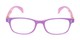 Front of The Betsy Bifocal in Purple Dot with Pink