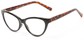 Angle of The Birdie in Black and Tortoise, Women's Cat Eye Reading Glasses