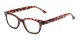 Angle of The Blanche in Red Tortoise, Women's Retro Square Reading Glasses