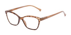 Angle of The Blush in Brown, Women's Cat Eye Reading Glasses