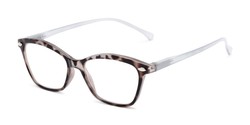 Angle of The Blush in Grey, Women's Cat Eye Reading Glasses